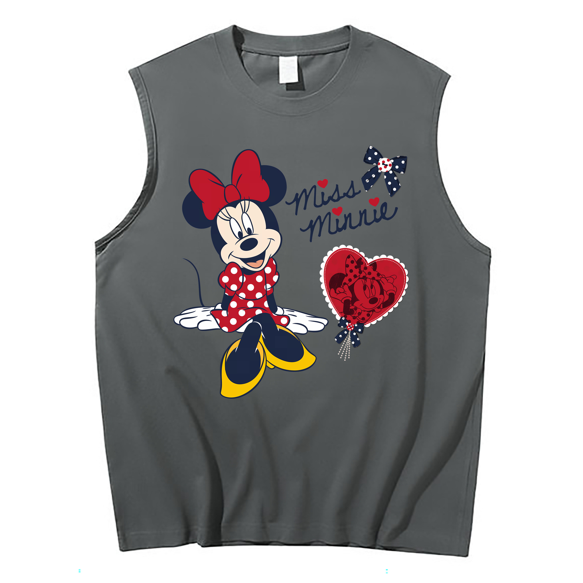 （画像用） ミッキーマウス Mickey Mouse コットン100％タンクトップ（フロントプリント）